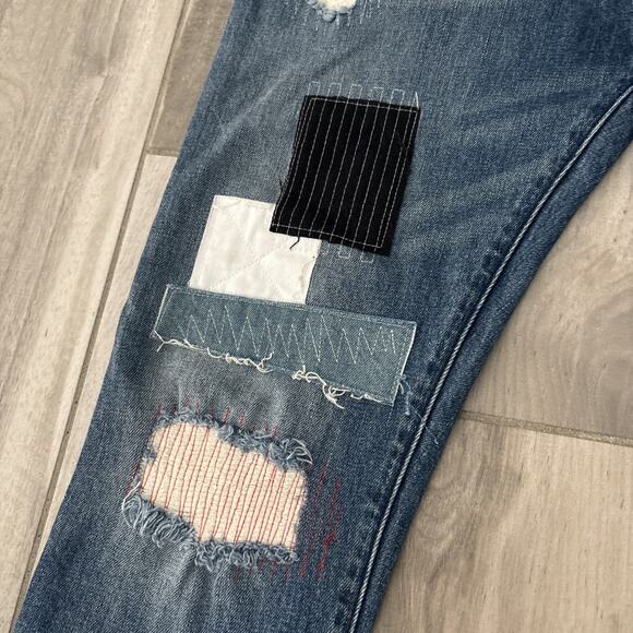 Billionaire Boys Club Blue Button Fly Men’s Spaceman Jeans Size 34/32 Unbutton - Picture 4 of 11